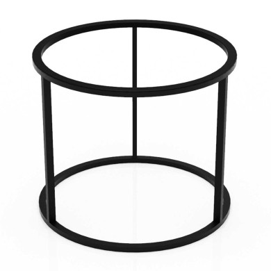 ROUND RISER BLACK D32XH26.5CM POWDER COATED STEEL TILT CRASTER