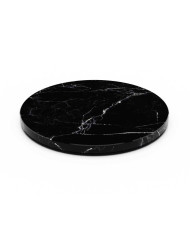 ROUND PLINTH BLACK D32XH2.5CM MARBLE TILT CRASTER