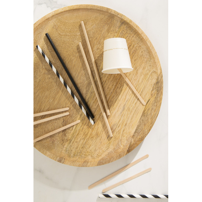 Pack of 250 straws black paper Ø 0.6 cm 19.7 cm Earth Essentials (250 units)