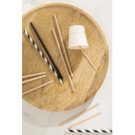 Pack of 250 straws black paper Ø 0.6 cm 19.7 cm Earth Essentials (250 units)